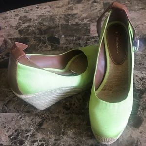 BCBG Wedges  /ankle straps.